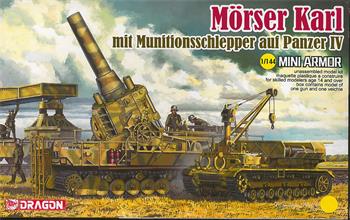 Model Kit military 14135 - Morser Karl mit Munitionsschlepper auf Panzer IV (1:144)