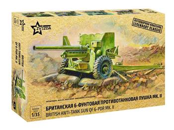 Model Kit military 3518 - British Anti-Tank Gun QF 6-PDR MK-II (1:35)