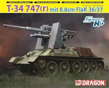 Model Kit military 6986 - T-34 747(r) with 8.8cm FlaK 36/37 (1:35)