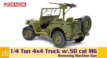 Model Kit military 75052 - 1/4-Ton 4x4 Truck w/M2 .50-cal Machine Gun (1:6)