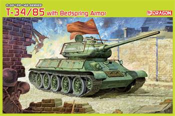 Model Kit tank 6266 - T34/85 w/BEDSPRING ARMOR (1:35)