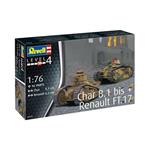 Plastic ModelKit military 03278 - Char B.1 bis & Renault FT.17 (1:76)